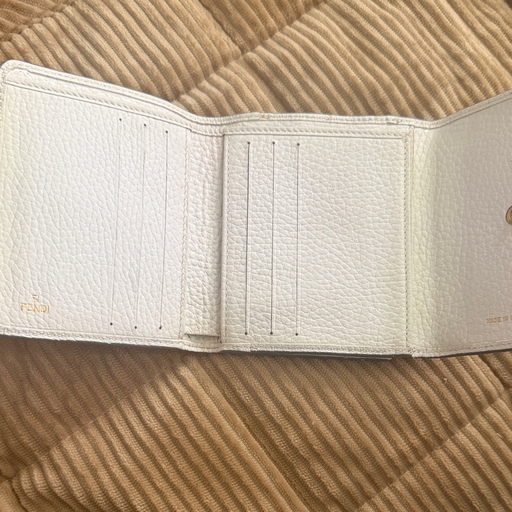 Fendi Pebbled Leather Wallet with Gold Hardware - Picture 3 of 12
